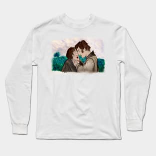 Pride and Prejudice Watercolor Painting Long Sleeve T-Shirt